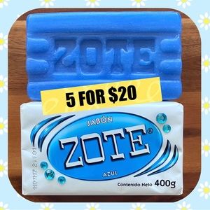 Zote Soap 5 Blue Laundry Bars Zote Azul